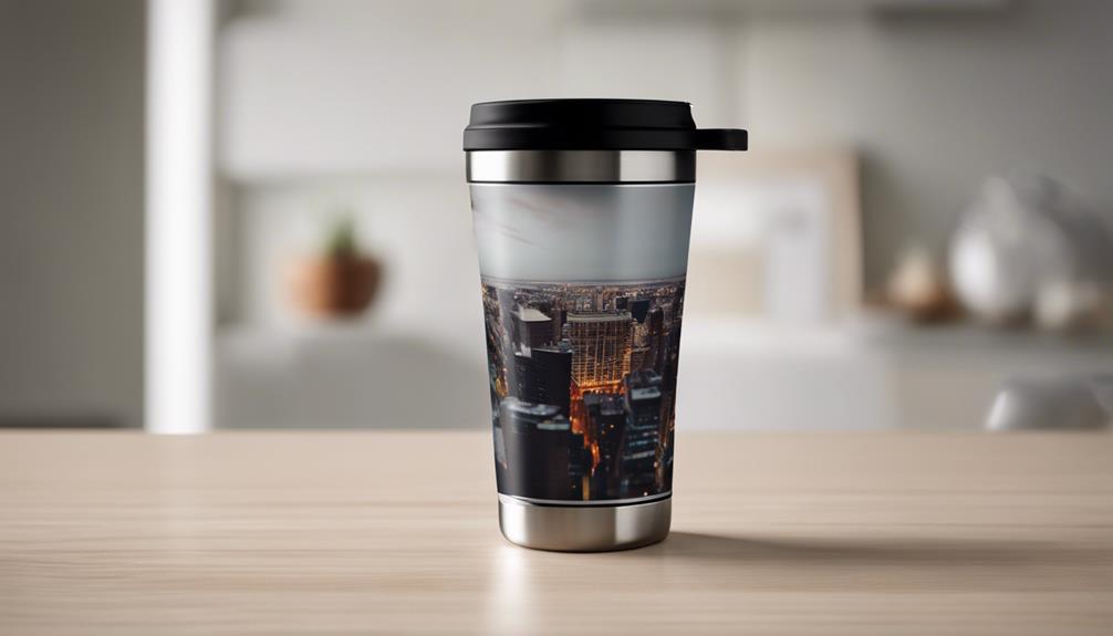 custom insulated travel mug