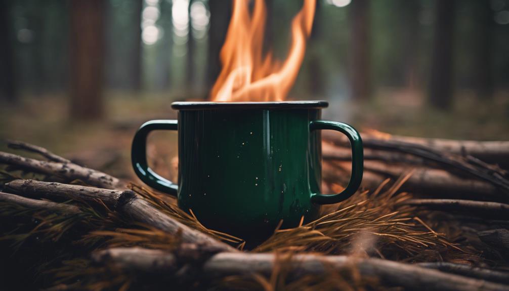 rustic campfire mug design